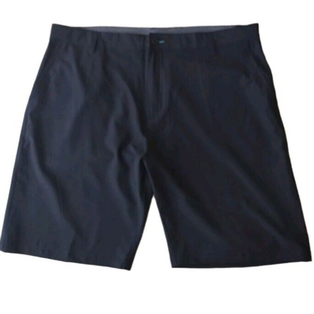 BURNSIDE Golf‎ Shorts Men 40 Jet Black Casual Vacation Classic Stretch Bermuda